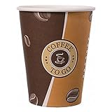 400 Stk. Kaffeebecher Topline, 'Coffee to go', Pappe beschichtet, 12oz., 300 ml