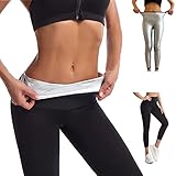 Merlvida Schwitzhose zum Abnehmen Sauna Hose Damen Hot Thermo Sweat Jogginghose Schwitz Leggings...