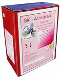 BIO-Aroniasaft 3 Liter Box, Sparpaket, Neue Ernte, Muttersaft, 100% Direktsaft, Original von Aronia...