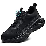QQSQ Sicherheitsschuhe Herren Damen Arbeitsschuhe Leicht Sportliche Atmungsaktiv Anti-Smashing...