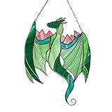 Drache Hängender Mond Katze Kürbis Anhänger Tracery MSz258 (Army Green, 19x15cm)