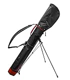 LONGRIDGE Ultra Light 5' Golf Stand Bag, Schwarz/Rot