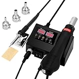 2 IN 1 Lötstation 700W Heißluft Lötstation,HeissluftLötstation mit 3...