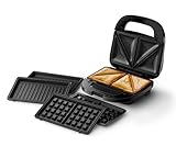 Philips 5000-Serie 3-in-1 Sandwichmaker - Sandwiches, Waffeln und Paninis, Antihaftbeschichtete,...