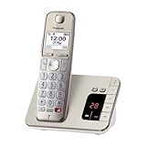 Panasonic KX-TGE260GN Schnurlostelefon mit Anrufbeantworter (Bis zu 1.000 Telefonnummern sperren,...