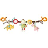 Fehn Kinderwagenkette Spielzeug Safari – Baby Mobile Kette mit niedlichen Figuren zum Aufhängen...