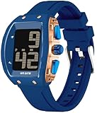 findtime Sprechende Uhr mit Großen Digital Zahlen für Sehbehinderte Blinde Menschen, Blau Senioren...