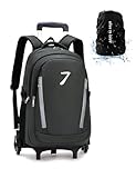 Voici et Voila Trolley Bag Rucksack mit Rollen Jungen Mädchen Schulrucksack Trolley Kinder...