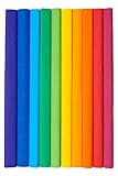 Krepppapier 50x200cm Mix Regenbogenfarben 10er Pack, Regenbogenmix