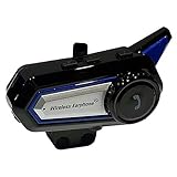 BOROCO BT31B kabelloses Bluetooth-Intercom-Headset, Helm Kommunikationssystem, Motorrad Headset mit...