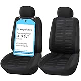 Upgrade4cars Autositzbezüge Set für die Vordersitze | Auto-Schonbezüge Universal Schwarz...