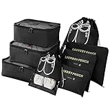 Vicloon Koffer Organizer, 8-in-1-Set Gepäck Organizer, wasserdichte Reise Kleidertaschen umfassen 2...