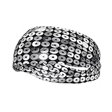 GeRRiT Silbernes Pailletten-Sport-Stirnband für Damen und Herren, feuchtigkeitsableitend,...