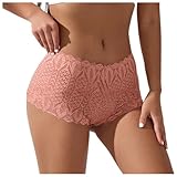 Generisch Damen-Bikinislip mit Spitze, mittlere Taille, Po-Lift, blattförmiger Ausschnitt,...