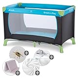 hauck Baby Reisebett Dream n Play XXL-Sparset mit Komfort Matratze und Insektenschutz - faltbares...