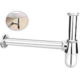 RMENOOR Siphon Waschbecken Bad 1 ¼ Zoll Flaschensiphon Waschbecken Röhrensiphon Zylindrische Form...