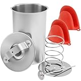 Druck Schinkenkocher Φ10 x20 cm -20-110 °C mit Robusten Druckfeder 2 Handklammern Schinkenpresse...