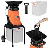 RELAX4LIFE 3000 W Häcksler Garten, Elektrischer Gartenhäcksler, Walzenhäcksler Aststärke MAX...