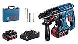 Bosch Professional 18V System Akku Bohrhammer GBH 18V-21 (max. Schlagenergie 2 J, inkl. 2x GBA 18V...