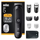 Braun All-in-One Trimmer-Set 5, 9-in-1 Multigroom, Barttrimmer, Haarschneidemaschine für Gesicht,...