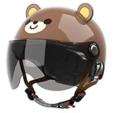 Jethelme Halbhelme Für Kinder, ECE 22.06 Zertifiziert Offener Motorradhelm Mit Sonnenblende,...