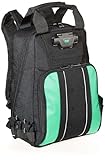 Amazon Basics 55-Fach beleuchteter Rucksack, Werkzeugtasche, 55 Taschen, Rucksack, Schwarz