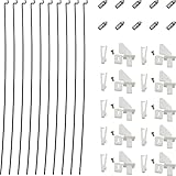 JJHXSM 10 Sets 1,3 mm verstellbarer Schubstangen-Verbindungsstopper mit Nylon-Kontrollhörnern und...