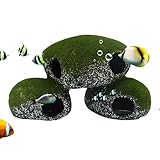 Gitekain Aquarium Höhle - Tunnel Felsen Dekoration mit realistischem Moos Design, natürliches...