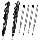 ElevaPulse 2 Stück Multitool Tactical Pen mit 4 Tinten Nachfüllpackungen, Taktischer Stift,...