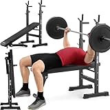 Gymtek XL700 Trainingsbank mit Power-Press-Technologie, Verstellbare Hantelbank für Krafttraining,...