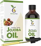 Jojobaöl BIO kaltgepresst 120ml in Glasflasche - Jojoba Öl Gold für Gesicht, Haare, Haut, Akne,...