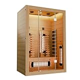 Artsauna Infrarotkabine Kiruna130 Premium mit Vollspektrum- & Flächenstrahler, 2 Person,...