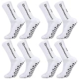 Apricitie 4 Paare Fußball Socken Männer, Fußballsocken Sportsocken Fussball Socken Anti Rutsch...