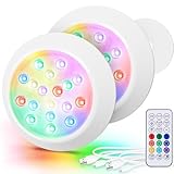 LyLmLe Magnetische LED Poollicht für Aufstellpools,15cm RGBW Unterwasser Led Poolbeleuchtung mit...