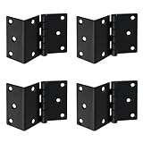 Chinflly Türscharniere aus Metall, 7 cm, halbflächige Truhenscharniere, 3-fach gefaltet, gebogen,...