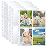 60 Pack A4 Fotohüllen mit 480 Taschen, Transparent Postkartenhüllen für A4 2/3/4 Ringbuch,...