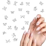 Schmetterling Nair Charms 40PCS Legierung Nagelschmuck 7Styles Nail Art Bogen Edelsteine...