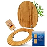 ADOB WC Sitz Bambus dunkel – Universal Klobrille aus echtem Bambus – Umweltfreundlich & angenehm...