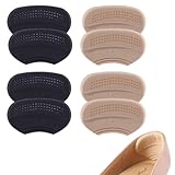 Diffaxy 4 Paar Fersenpolster, 3 mm und 6 mm Selbstklebendes Fersenschutz für Schuhe, Füllungen...