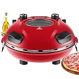 Pizzaofen elektrisch mit 32 cm Pizzastein | 390°C | Pizzabackofen | Pizza-Backstation |...