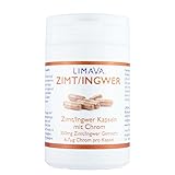 LIMAVA® Zimt-Ingwer Kapseln mit Chrom (200 Stück) | hochdosiert | vegan | 100% natürlich | ohne...