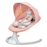 Bioby Babywippe Elektrisch mit 5 Natürlichen Schaukelgeschwindigkeiten, Bluetooth-Musik-Babywippe...