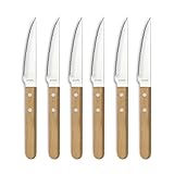 Amefa Steak Pizza Holz – Set mit 6 Steakmessern