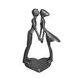Eisen Skulptur Paar Figur Romantische Deko aus Gusseisen Abstrakte Handgemachte Liebesstatue...