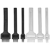 AKLOSIPY 6 PCs mit Hohem Kohlenstoffstahl -Stahl -Schnitzer Meißel Set für Lederstanzen 2 Loch, 4...