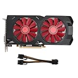 Ouitble RX580 8GB GDDR5 256Bit Gaming-Grafikkarte Leiser Doppel-Lüfter PC Gaming Grafikkarte mit...