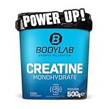 Bodylab24 Creatine Powder 500g, reines Creatin Monohydrat Pulver, 100 Portionen, Produkt der Kölner...