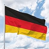 Deutschland Flagge 150 x 250 cm - für Fahnenmast, Deutschlandfahne aus reißfestem...