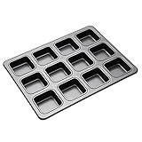 MasterClass Individuelle Brownieform, 12-Loch-Brownieform, Edelstahl-Backformen, 34 x 26cm, 1...