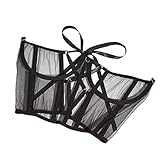 Spitzenkorsett Taillengürtel Mesh Unterbrust verstellbar dekorative Kleid Gürtel für Frauen 60-85...
